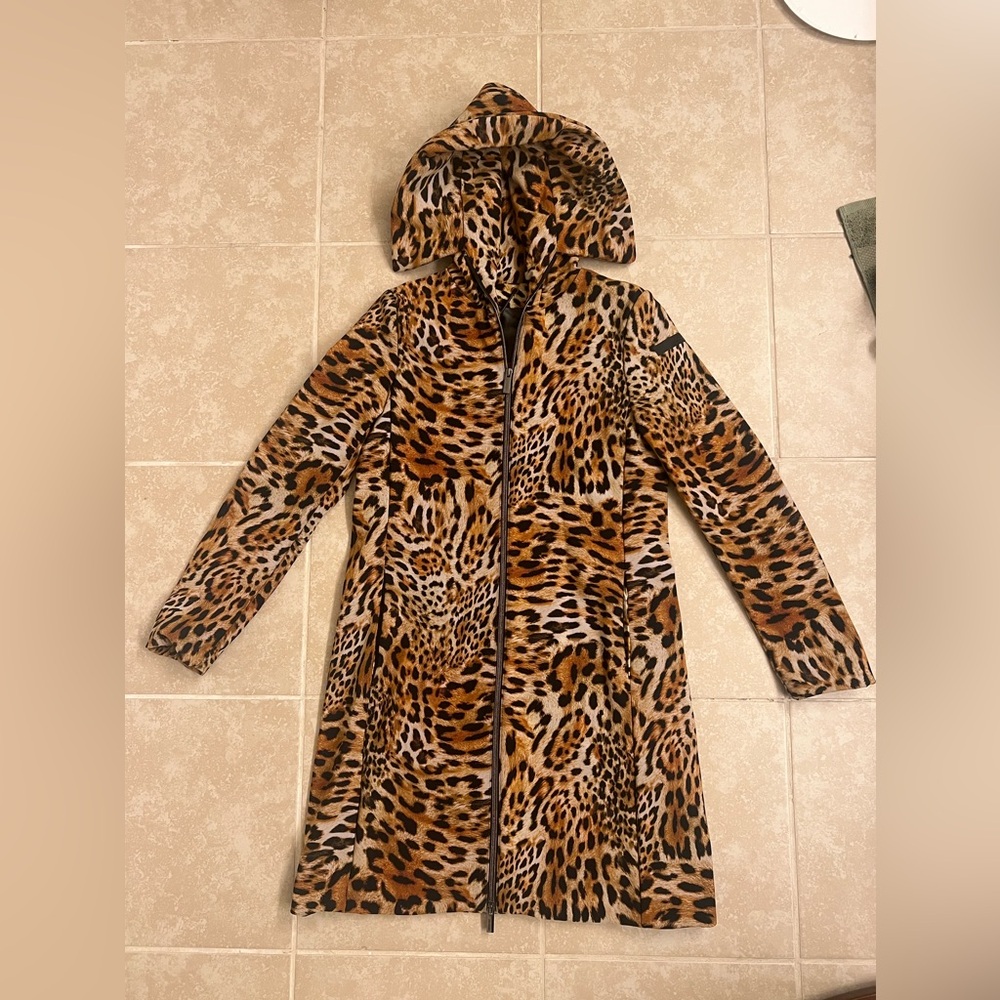 RRD Roberto Ricci Designs Leopard Softshell Hooded Jacket size 42
